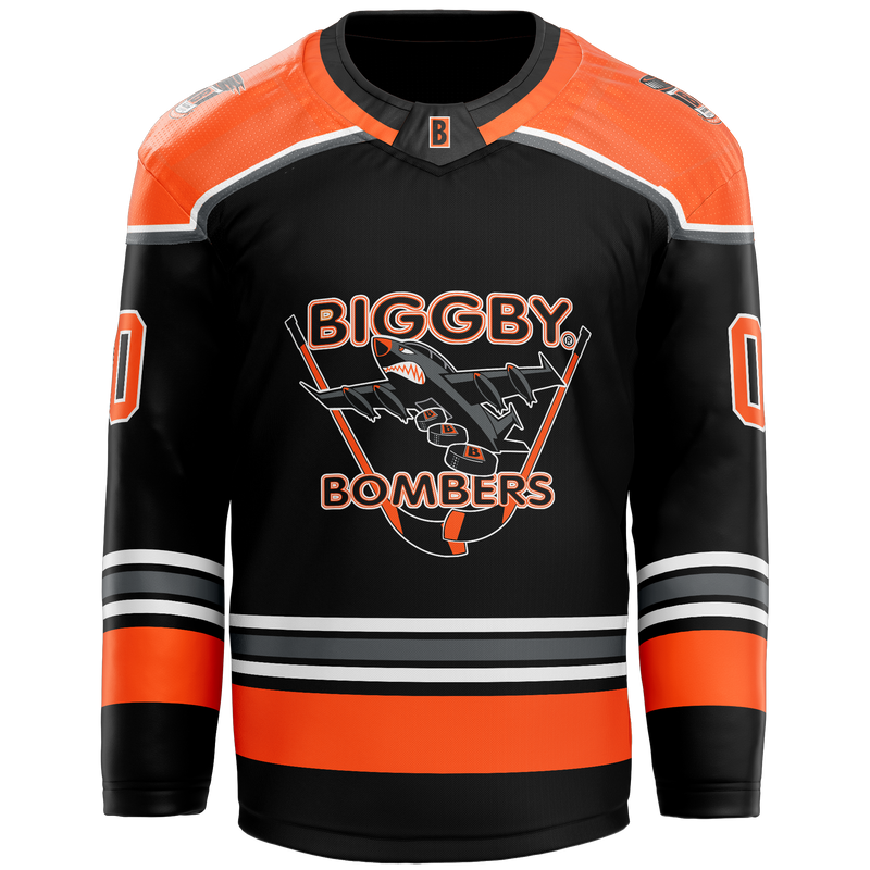 Biggby Coffee Hockey Club Tier 2 Bombers Youth Player Sublimated Jersey
