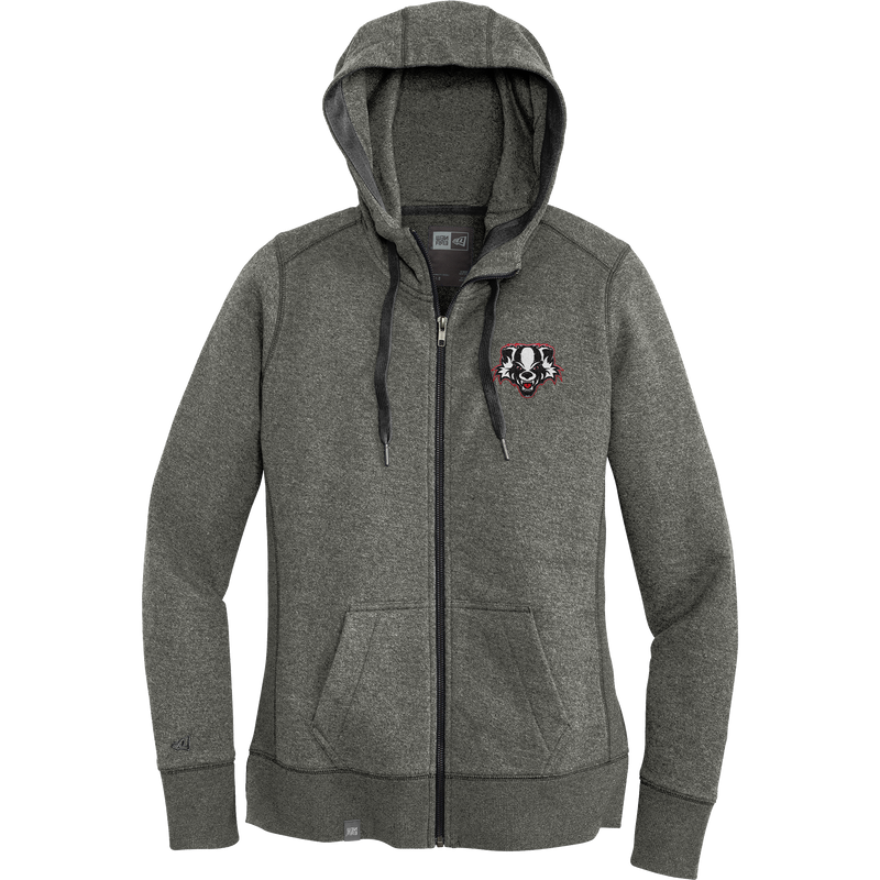 Scary Badgers New Era Ladies French Terry Full-Zip Hoodie