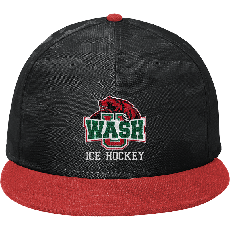 Wash U New Era Camo Flat Bill Snapback Cap