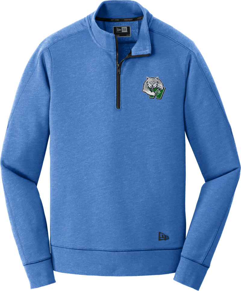 Woodbridge Wolfpack New Era Tri-Blend Fleece 1/4-Zip Pullover