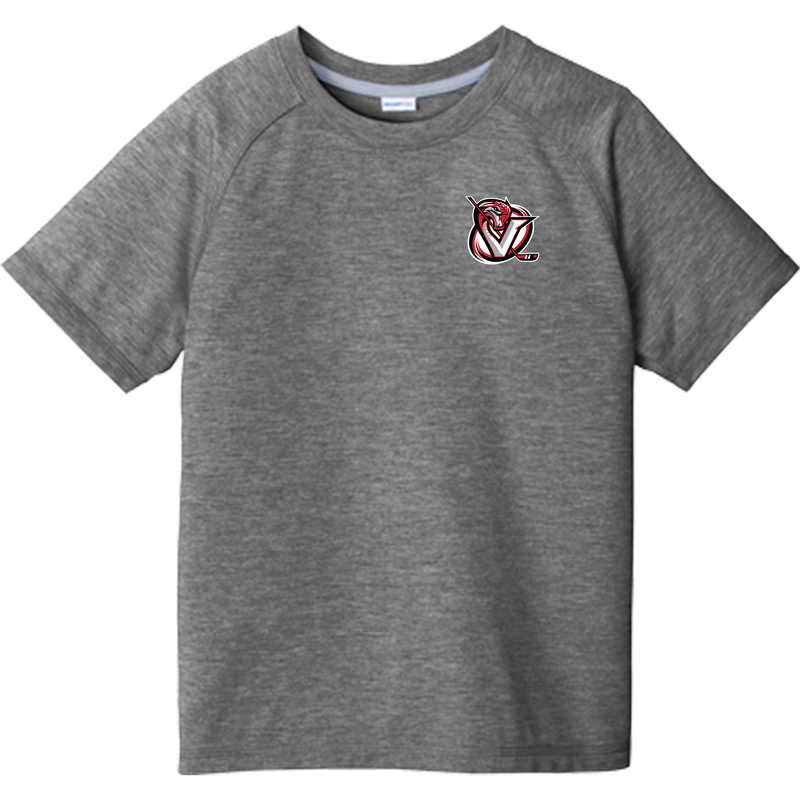 Venom Hockey Club Youth PosiCharge Tri-Blend Wicking Raglan Tee